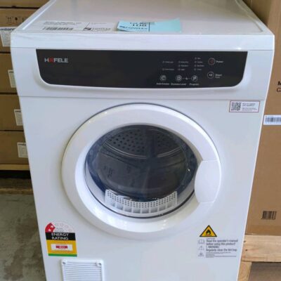 NEW HAFELE 7KG VENTED DRYER, 4 DRYING PROGRAMS, ELECTRONIC CONTROLS, CHILD LOCK, INCLUDES WALL MOUNT KIT & REVERSIBLE CONTROL PANEL, 12 MONTH WARRANTY MODEL 539.90.550 NEW HAFELE 7KG VENTED DRYER, 4 DRYING PROGRAMS, ELECTRONIC CONTROLS, CHILD LOCK, INCLUDES WALL MOUNT KIT & REVERSIBLE CONTROL PANEL, 12 MONTH WARRANTY MODEL 539.90.550