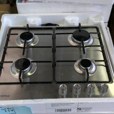 NEW HAFELE 600MM S/STEEL GAS COOKTOP, 4 BURNERS WITH WOK, WITH ENAMEL TRIVETS, FLAME FAILURE DEVICE, WITH LPG CONVERSION KIT, 12 MONTH WARRANTY MODEL 539.40.001 NEW HAFELE 600MM S/STEEL GAS COOKTOP, 4 BURNERS WITH WOK, WITH ENAMEL TRIVETS, FLAME FAILURE DEVICE, WITH LPG CONVERSION KIT, 12 MONTH WARRANTY MODEL 539.40.001