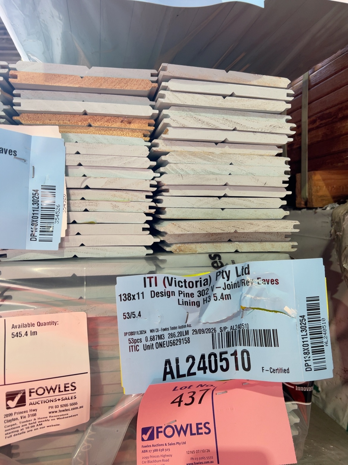 138X11 H3 DESIGN PINE VJ/REV EAVES LINING-101/5.4 (PACK NO'S 354526 & AL240510 IN 1 PACK) 138X11 H3 DESIGN PINE VJ/REV EAVES LINING-101/5.4 (PACK NO'S 354526 & AL240510 IN 1 PACK)