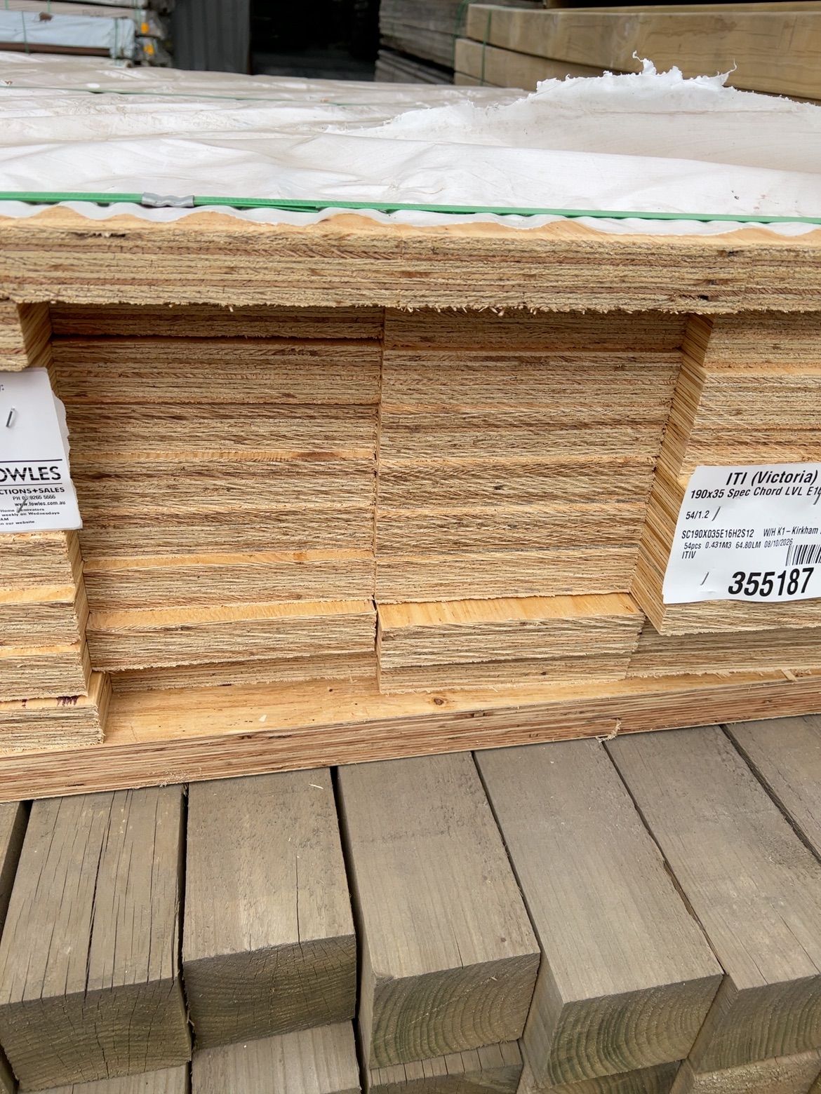 190X35 LVL SPEC CHORD E16 H2S 54/1.2 190X35 LVL SPEC CHORD E16 H2S 54/1.2