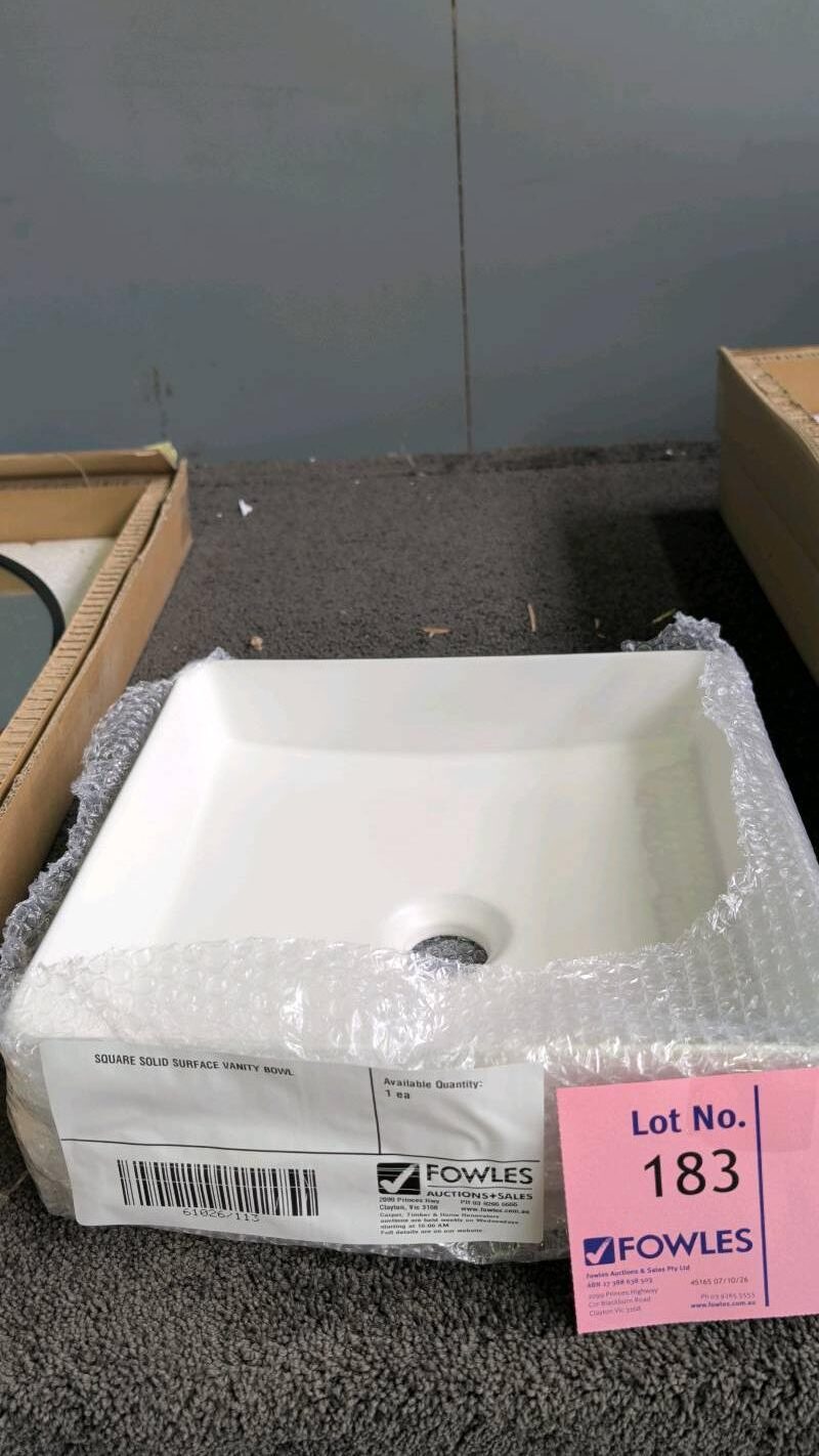 SQUARE SOLID SURFACE VANITY BOWL SQUARE SOLID SURFACE VANITY BOWL