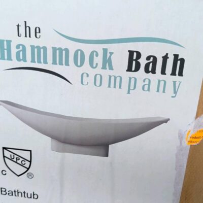 NEW MIRAGE MATT WHITE SOLID SURFACE SLIMLINE HAMMOCK BATH, 2000MM X 1000MM WIDE, BATHING DEPTH 350MM WITH MATCHING POP-UP WASTE RRP$3500 NEW MIRAGE MATT WHITE SOLID SURFACE SLIMLINE HAMMOCK BATH, 2000MM X 1000MM WIDE, BATHING DEPTH 350MM WITH MATCHING POP-UP WASTE RRP$3500