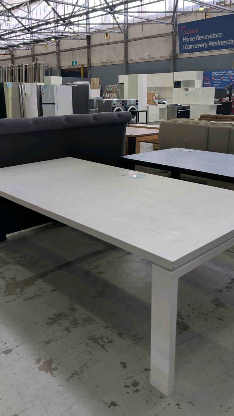 EX DISPLAY CALLIE 2400MM WHITE OAK DINING TABLE SOLD AS IS EX DISPLAY CALLIE 2400MM WHITE OAK DINING TABLE SOLD AS IS