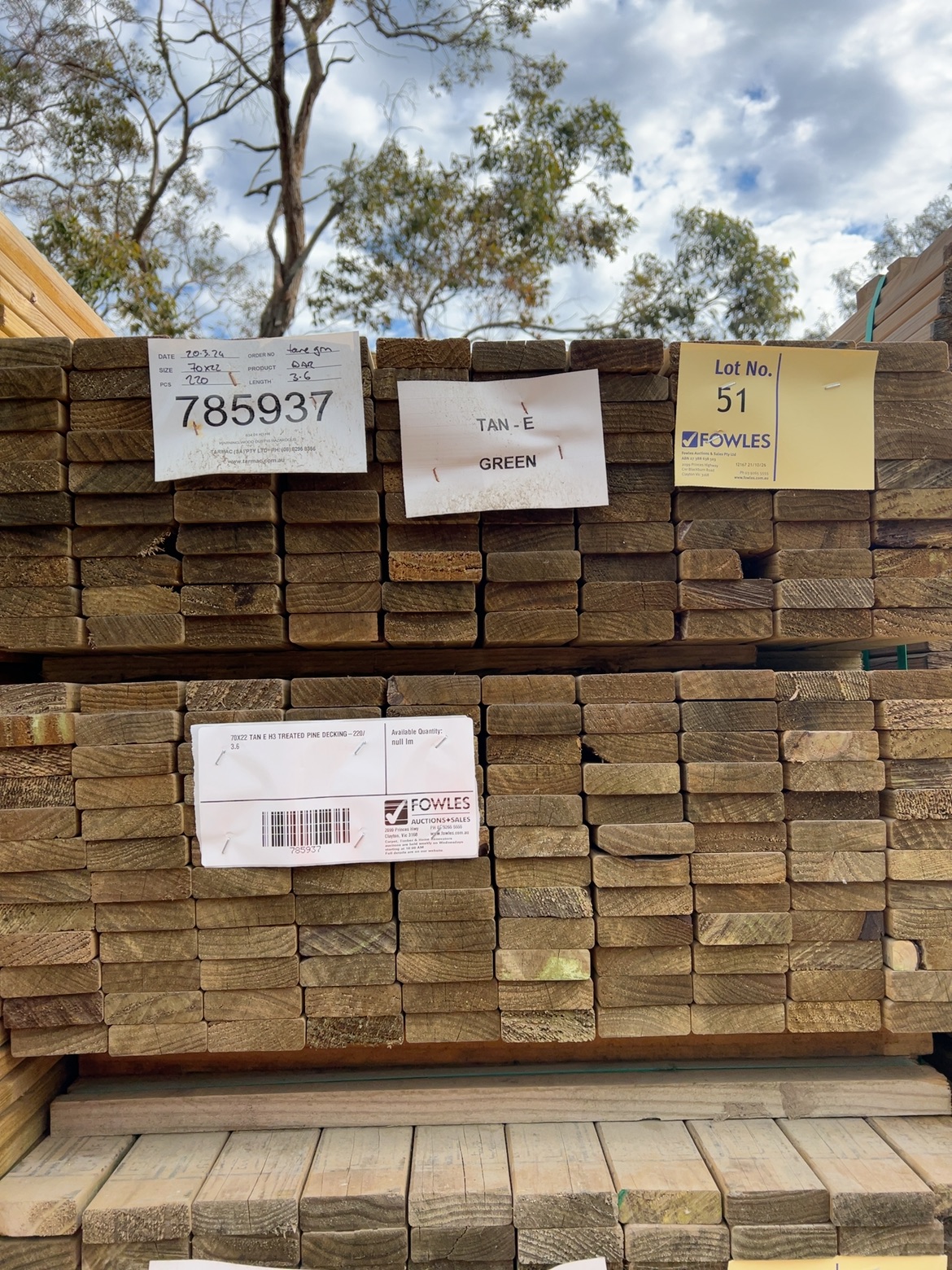 70X22 TAN E H3 TREATED PINE DECKING-220/3.6 70X22 TAN E H3 TREATED PINE DECKING-220/3.6