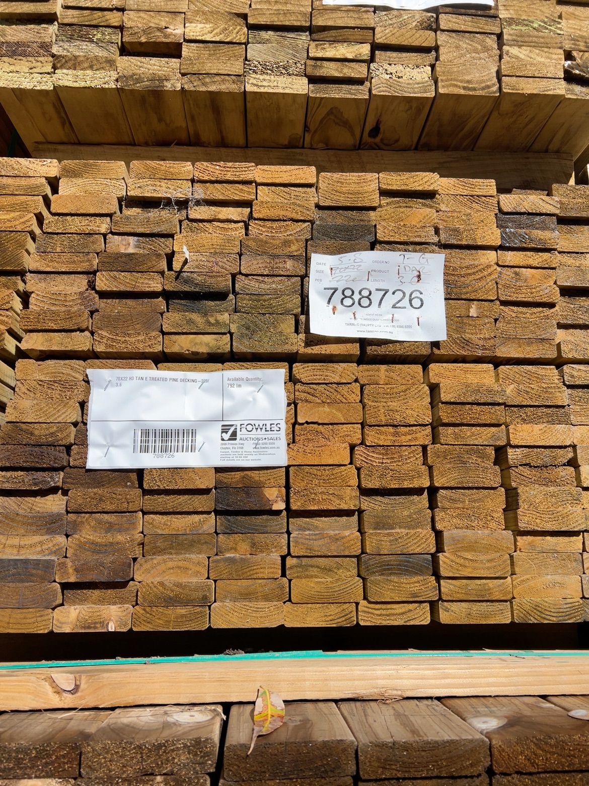 70X22 H3 TAN E TREATED PINE DECKING-220/3.6 70X22 H3 TAN E TREATED PINE DECKING-220/3.6