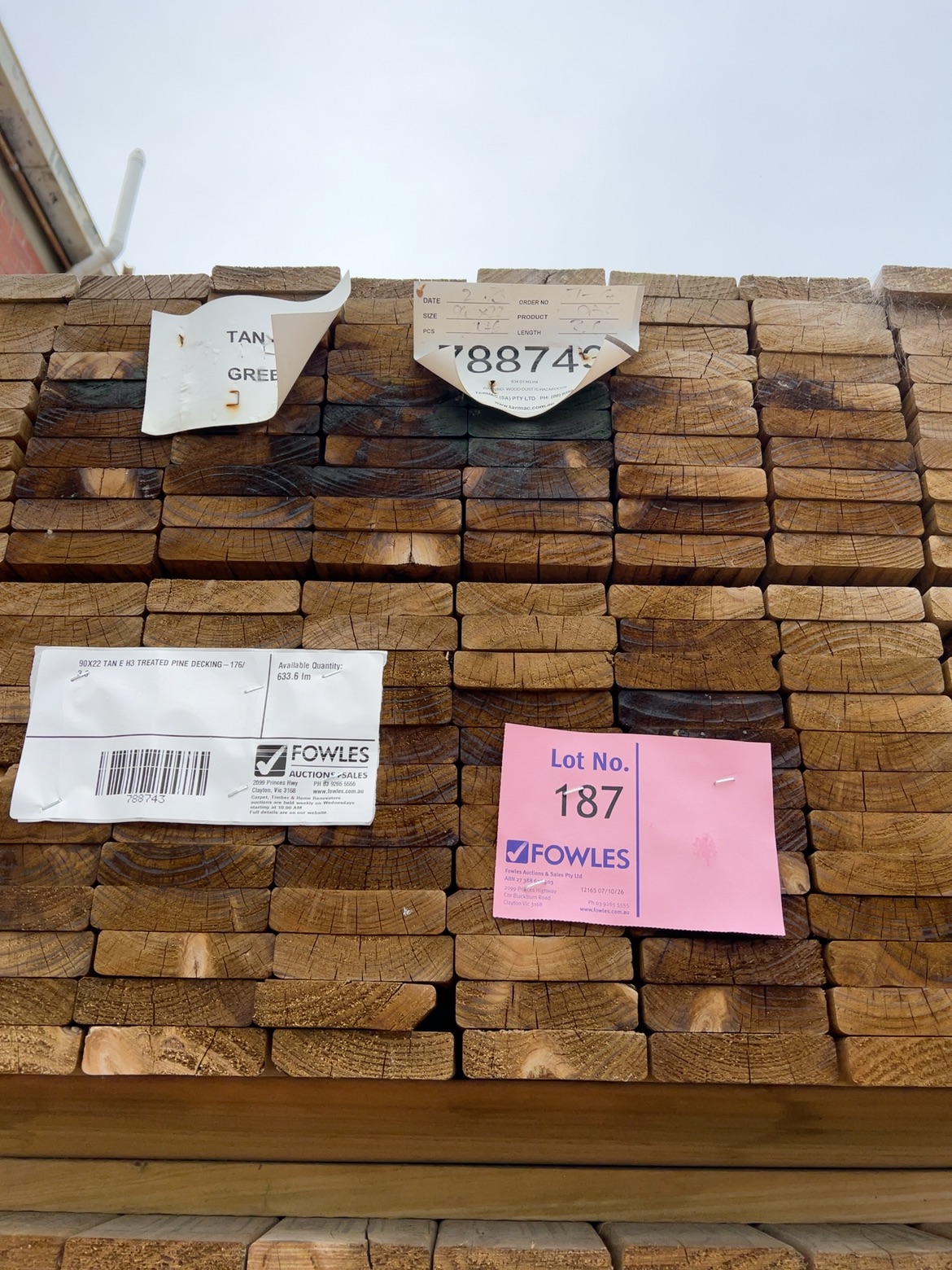 90X22 TAN E H3 TREATED PINE DECKING-176/3.6 90X22 TAN E H3 TREATED PINE DECKING-176/3.6
