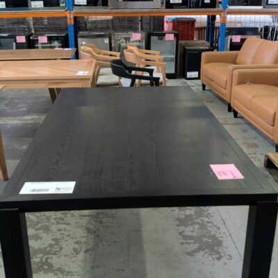 NEW ENZO 2000MM DINING TABLE, BLACK AMERICAN ASH, SOLD AS IS NEW ENZO 2000MM DINING TABLE, BLACK AMERICAN ASH, SOLD AS IS