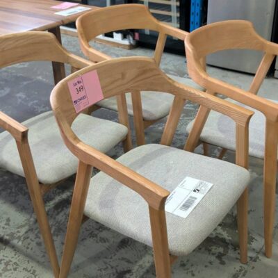 EX DISPLAY NOBU DINING CHAIR, ASH & FABRIC SEAT, SOLD AS IS EX DISPLAY NOBU DINING CHAIR, ASH & FABRIC SEAT, SOLD AS IS
