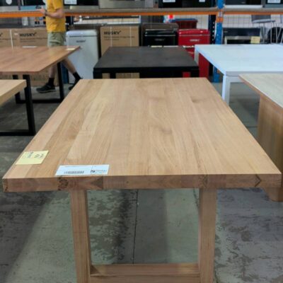 EX DISPLAY HAMILTON 2100MM MESSMATE DININGN TABLE SOLD AS IS