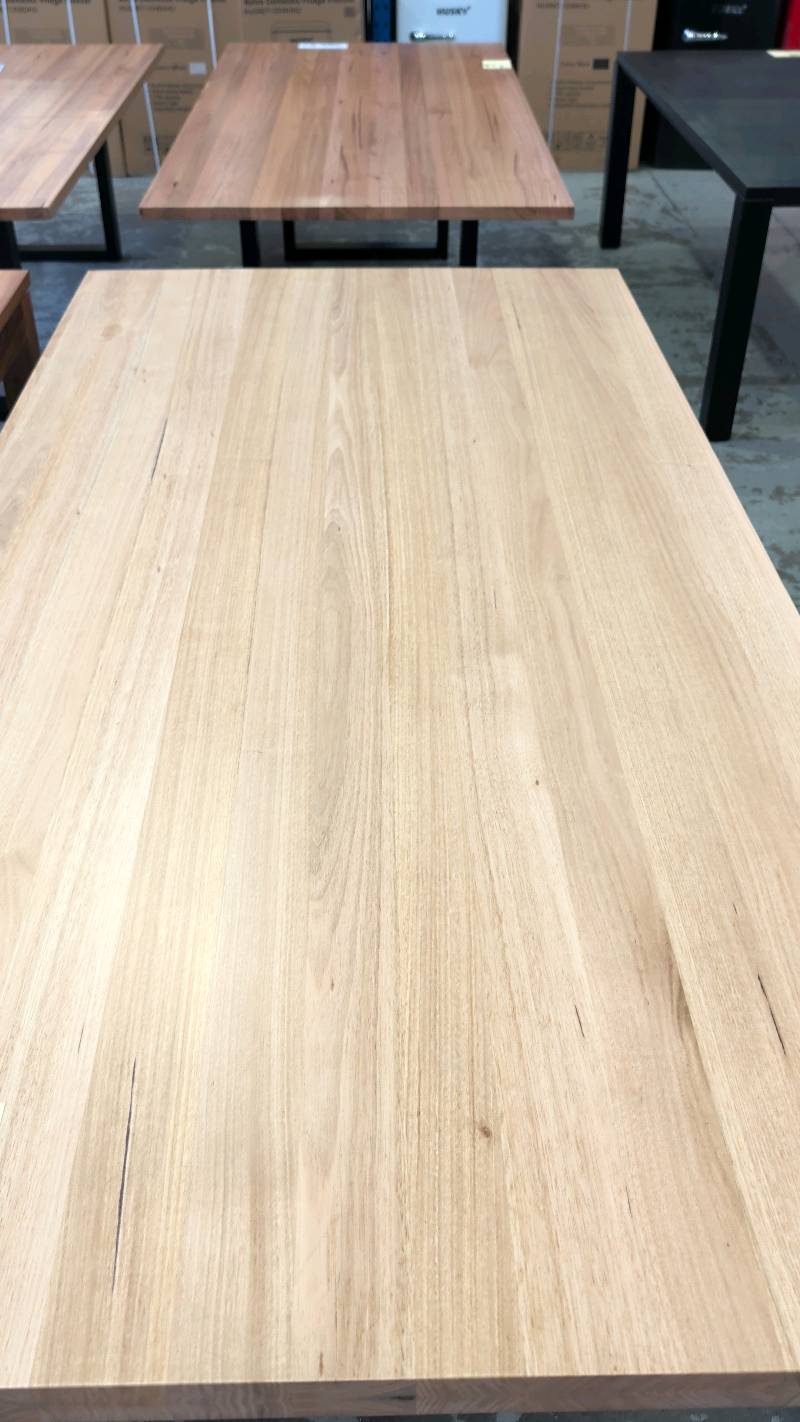 EX DISPLAY HAMILTON 2400MM MESSMATE DINING TABLE SOLD AS IS EX DISPLAY HAMILTON 2400MM MESSMATE DINING TABLE SOLD AS IS