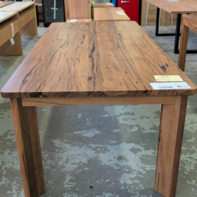 EX DISPLAY SAMARA MARRI TIMBER DINING TABLE 2400MM SOLD AS IS EX DISPLAY SAMARA MARRI TIMBER DINING TABLE 2400MM SOLD AS IS