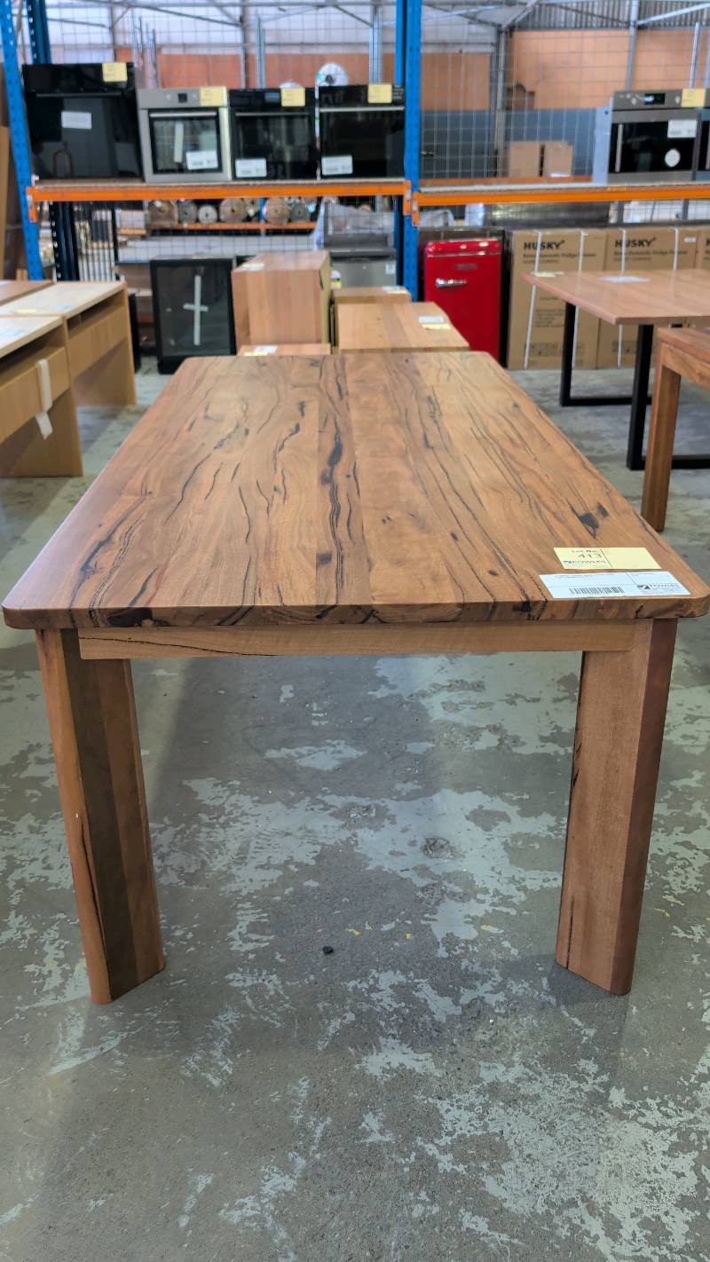 EX DISPLAY SAMARA MARRI TIMBER DINING TABLE 2400MM SOLD AS IS EX DISPLAY SAMARA MARRI TIMBER DINING TABLE 2400MM SOLD AS IS