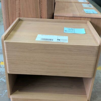 SAMPLE - OAK CREMA TIMBER BEDSIDE TABLE SOLD AS IS SAMPLE - OAK CREMA TIMBER BEDSIDE TABLE SOLD AS IS