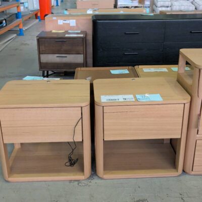 SAMPLE - MELODY MESSMATE NATURAL SINGLE DRAWER BEDSIDE TABLE SOLD AS IS SAMPLE - MELODY MESSMATE NATURAL SINGLE DRAWER BEDSIDE TABLE SOLD AS IS