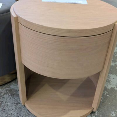 SAMPLE - SAMMY OAK CREMA BEDSIDE TABLE (LOW VERSION) SOLD AS IS SAMPLE - SAMMY OAK CREMA BEDSIDE TABLE (LOW VERSION) SOLD AS IS