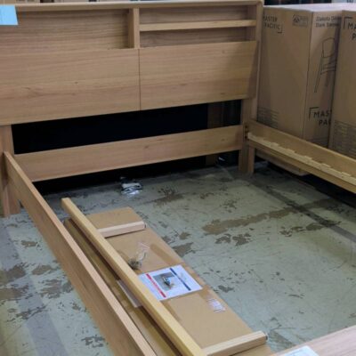 SAMPLE - AMORA QUEEN STORAGE BED, TASMANIAN OAK SOLD AS IS SAMPLE - AMORA QUEEN STORAGE BED, TASMANIAN OAK SOLD AS IS