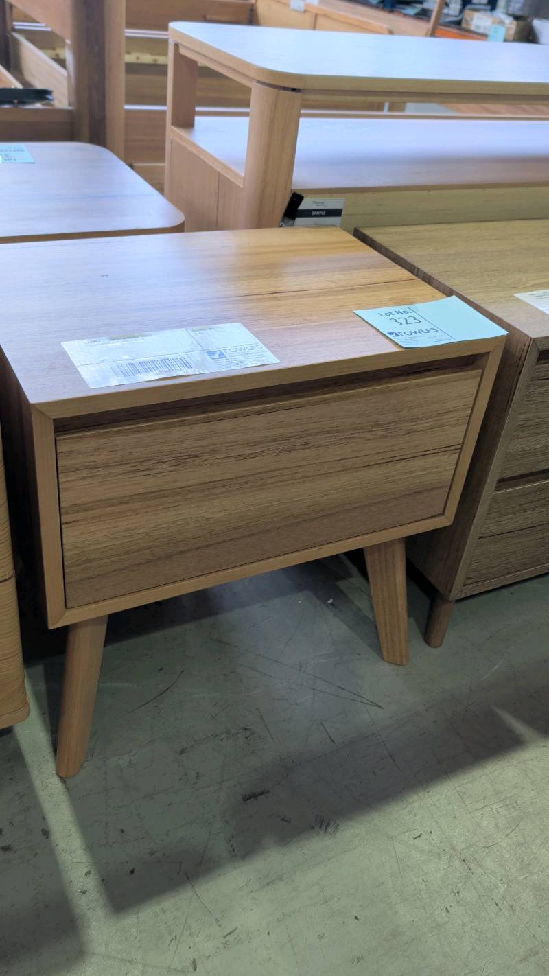 SAMPLE - VOGUE BEDSIDE TABLE, TASMANIAN OAK, SOLD AS IS SAMPLE - VOGUE BEDSIDE TABLE, TASMANIAN OAK, SOLD AS IS