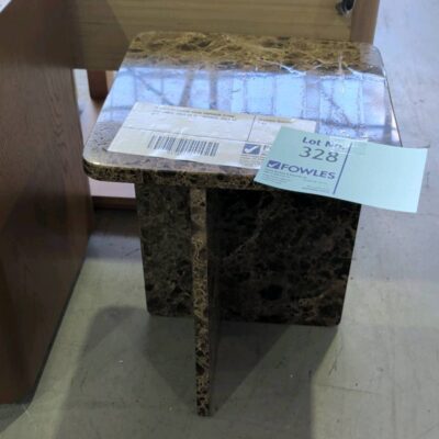 EX DISPLAY PIERRE DARK EMPEROR STONE SIDE TABLE, SOLD AS IS **BROKEN, SOLD AS IS** EX DISPLAY PIERRE DARK EMPEROR STONE SIDE TABLE, SOLD AS IS **BROKEN, SOLD AS IS**