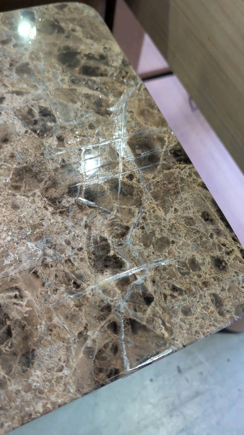 EX DISPLAY PIERRE DARK EMPEROR STONE SIDE TABLE, SOLD AS IS **BROKEN, SOLD AS IS** EX DISPLAY PIERRE DARK EMPEROR STONE SIDE TABLE, SOLD AS IS **BROKEN, SOLD AS IS**