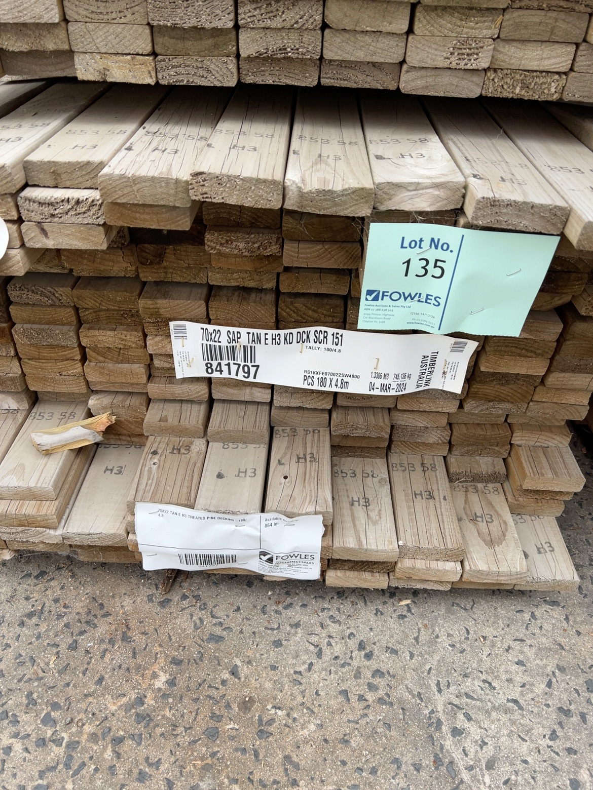 70X22 TAN E H3 TREATED PINE DECKING-180/4.8 70X22 TAN E H3 TREATED PINE DECKING-180/4.8