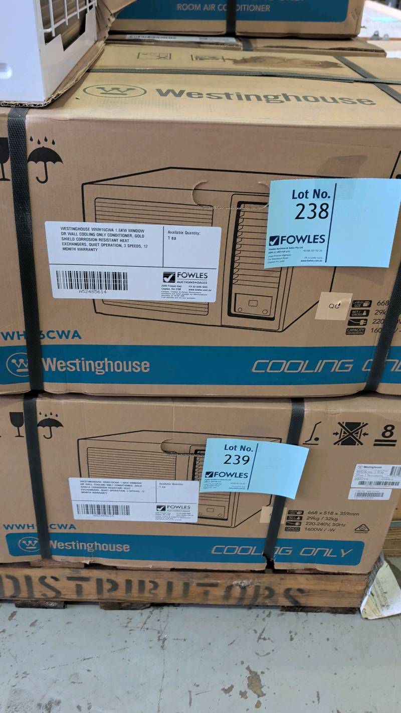 WESTINGHOUSE WWH16CWA 1.6KW WINDOW OR WALL COOLING ONLY CONDITIONER, GOLD SHIELD CORROSION RESISTANT HEAT EXCHANGERS, QUIET OPERATION, 3 SPEEDS, 12 MONTH WARRANTY WESTINGHOUSE WWH16CWA 1.6KW WINDOW OR WALL COOLING ONLY CONDITIONER, GOLD SHIELD CORROSION RESISTANT HEAT EXCHANGERS, QUIET OPERATION, 3 SPEEDS, 12 MONTH WARRANTY
