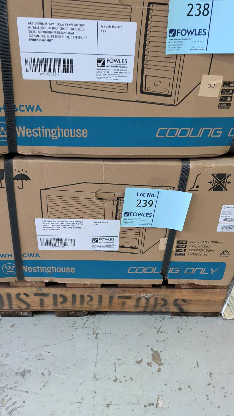 WESTINGHOUSE WWH16CWA 1.6KW WINDOW OR WALL COOLING ONLY CONDITIONER, GOLD SHIELD CORROSION RESISTANT HEAT EXCHANGERS, QUIET OPERATION, 3 SPEEDS, 12 MONTH WARRANTY WESTINGHOUSE WWH16CWA 1.6KW WINDOW OR WALL COOLING ONLY CONDITIONER, GOLD SHIELD CORROSION RESISTANT HEAT EXCHANGERS, QUIET OPERATION, 3 SPEEDS, 12 MONTH WARRANTY