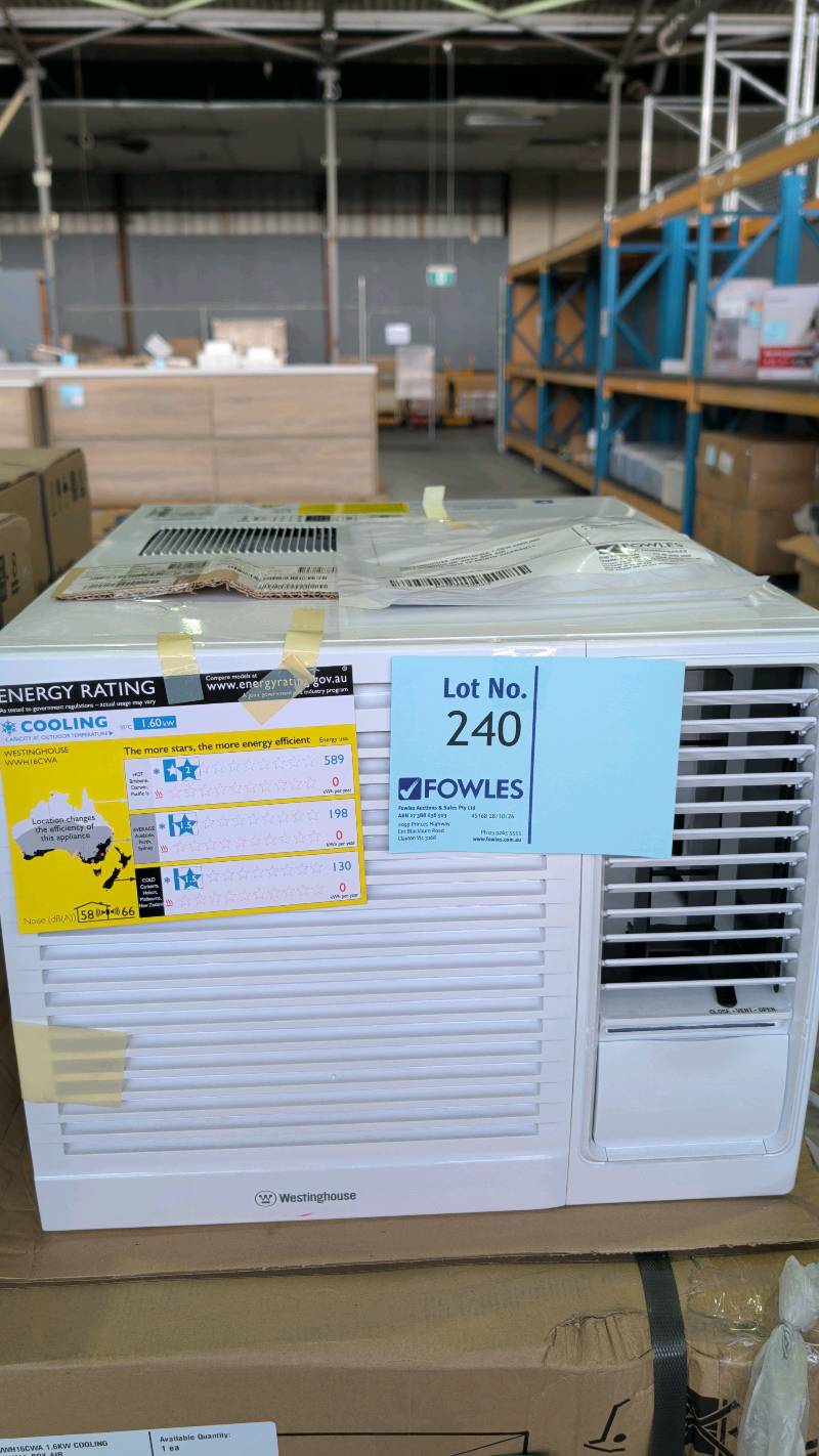 WESTINGHOUSE WWH16CWA 1.6KW COOLING ONLY WINDOW OR WALL BOX AIR CONDITIONER WITH 12 MONTH WARRANTY WESTINGHOUSE WWH16CWA 1.6KW COOLING ONLY WINDOW OR WALL BOX AIR CONDITIONER WITH 12 MONTH WARRANTY