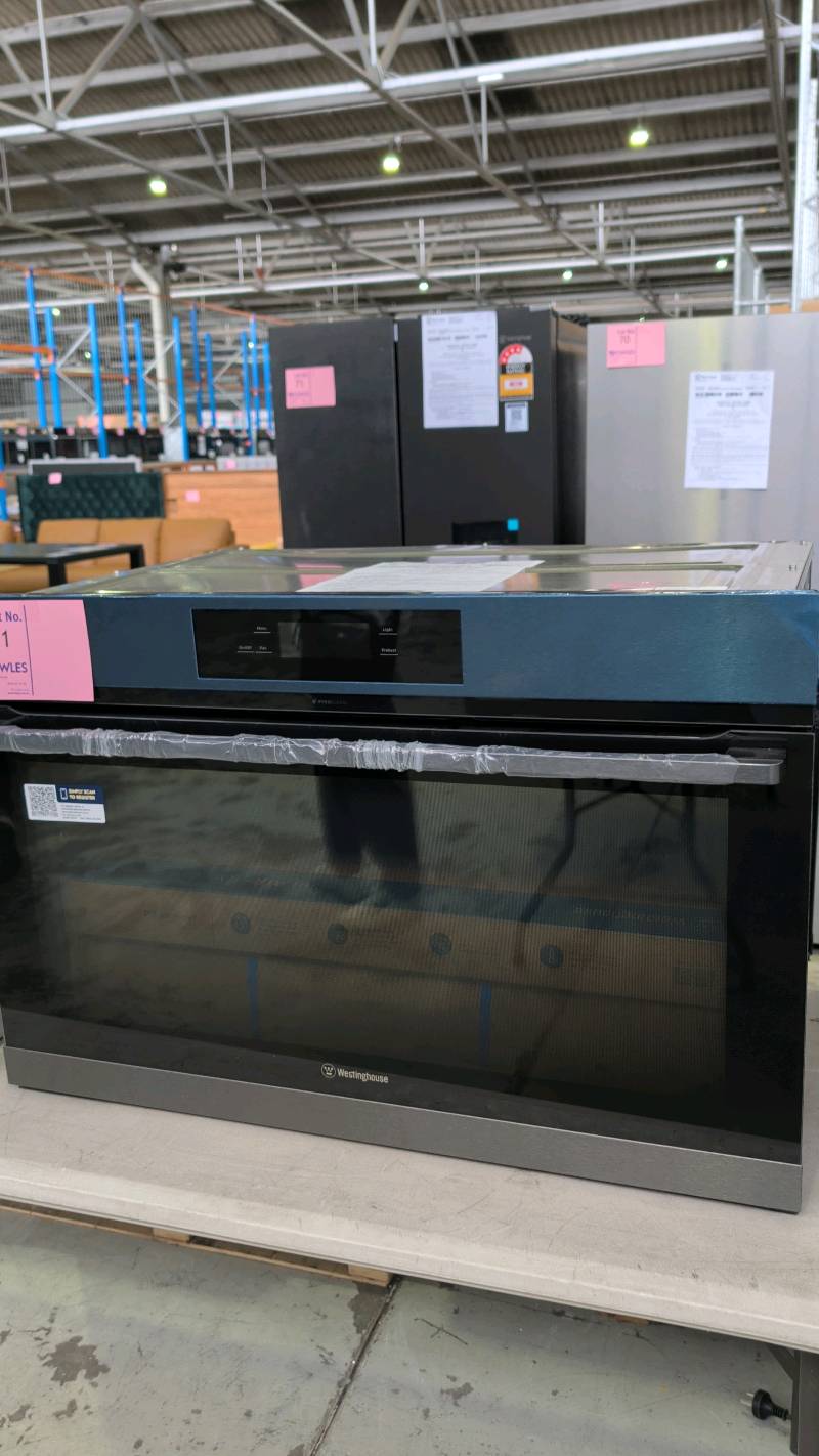 WESTINGHOUSE WVEP9917DD 900MM DARK S/STEEL PYROLYTIC OVEN WITH 17 FUNCTIONS INCL STEAMBAKE & AIRFRY, 12 MONTH WARRANTY RRP$2899 WESTINGHOUSE WVEP9917DD 900MM DARK S/STEEL PYROLYTIC OVEN WITH 17 FUNCTIONS INCL STEAMBAKE & AIRFRY, 12 MONTH WARRANTY RRP$2899