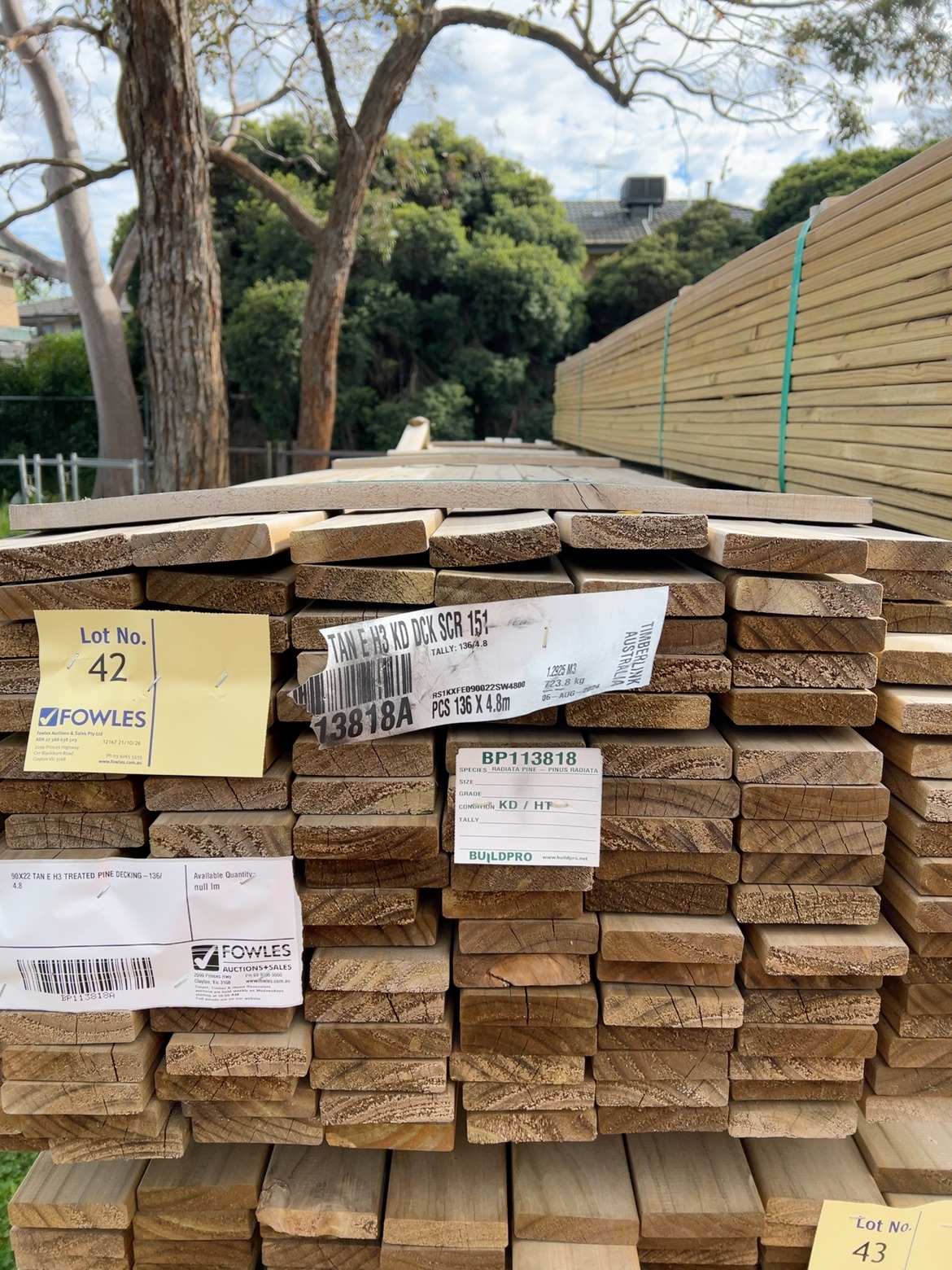 90X22 TAN E H3 TREATED PINE DECKING-136/4.8 90X22 TAN E H3 TREATED PINE DECKING-136/4.8