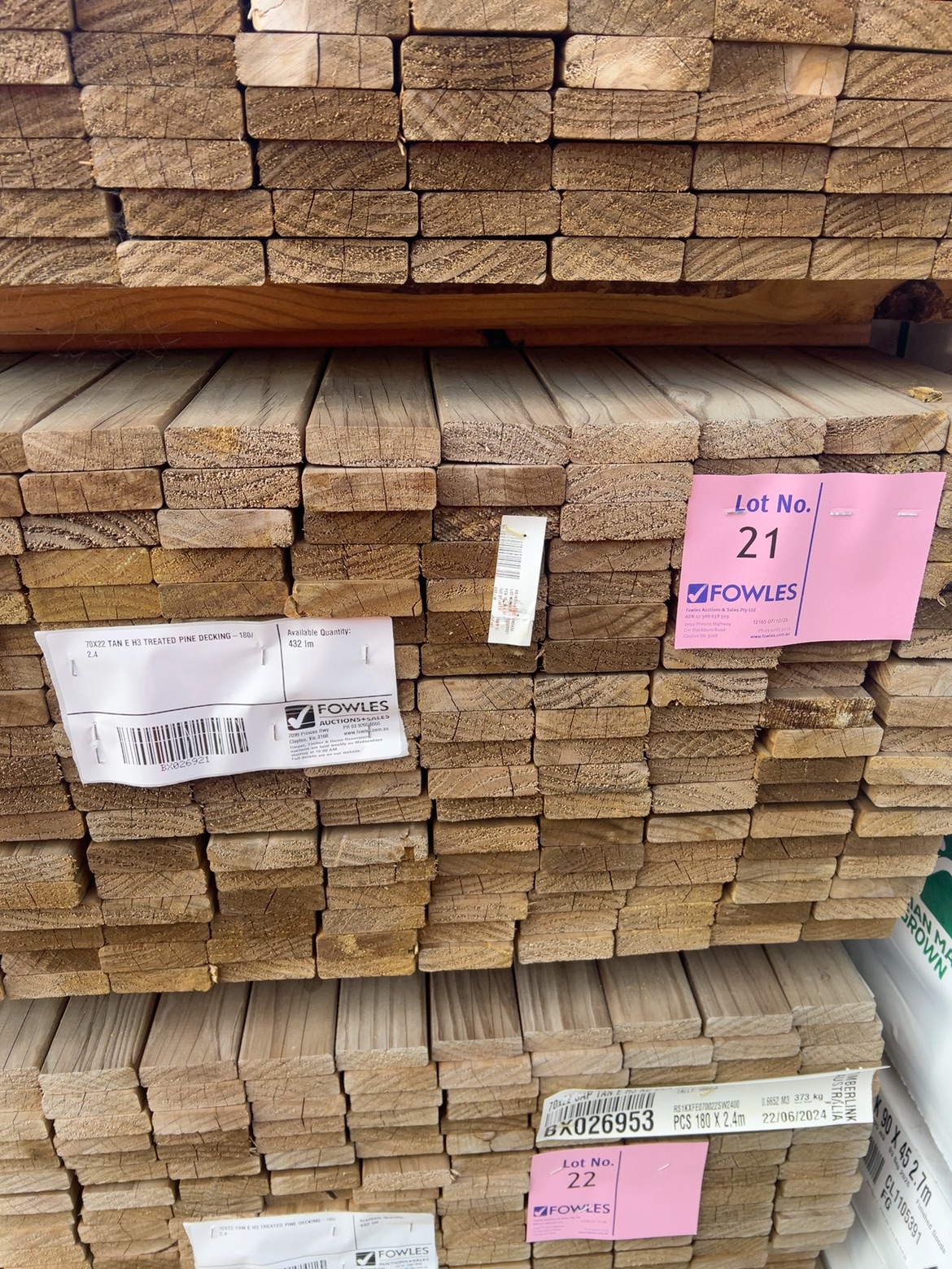 70X22 TAN E H3 TREATED PINE DECKING-180/2.4 70X22 TAN E H3 TREATED PINE DECKING-180/2.4