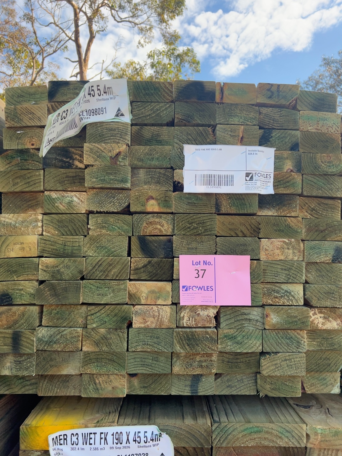 TRTD PINE RHD 90X45 5.4M TRTD PINE RHD 90X45 5.4M