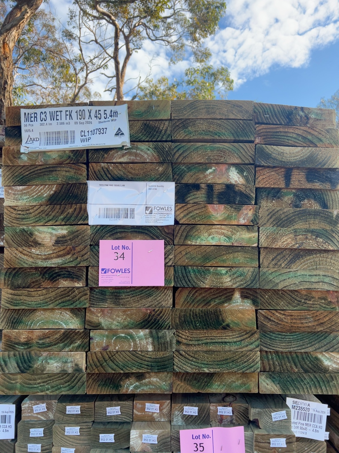 TRTD PINE RHD 190X45 5.4M TRTD PINE RHD 190X45 5.4M