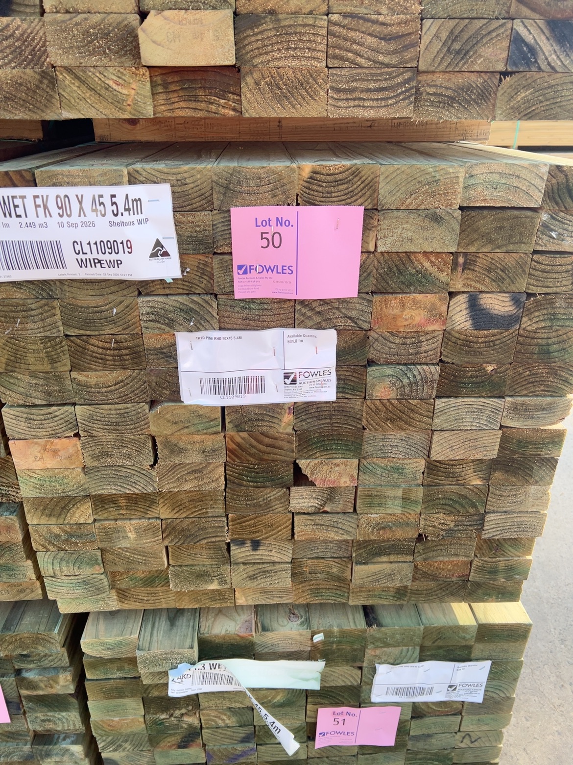 TRTD PINE RHD 90X45 5.4M TRTD PINE RHD 90X45 5.4M