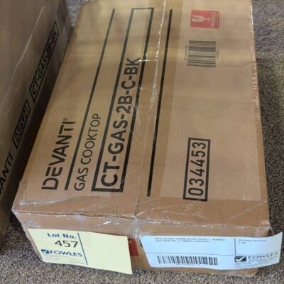 NEW DEVANTI 300MM BLACK GLASS 2 BURNER GAS COOKTOP, 12 MONTH WARRANTY NEW DEVANTI 300MM BLACK GLASS 2 BURNER GAS COOKTOP, 12 MONTH WARRANTY