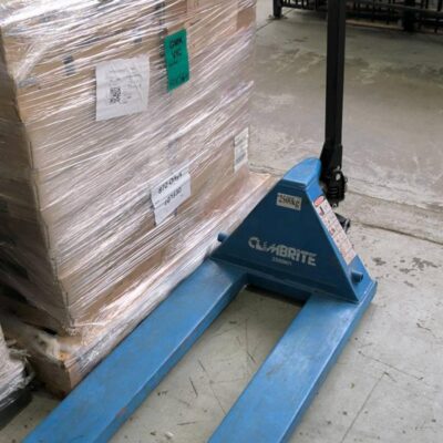 BLUE PALLET JACK-NOT WORKING **SOLD AS IS** BLUE PALLET JACK-NOT WORKING **SOLD AS IS**