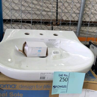 NEW CAROMA OPAL SOLE SEMI RECESSED VANITY BASIN, 631630W NEW CAROMA OPAL SOLE SEMI RECESSED VANITY BASIN, 631630W