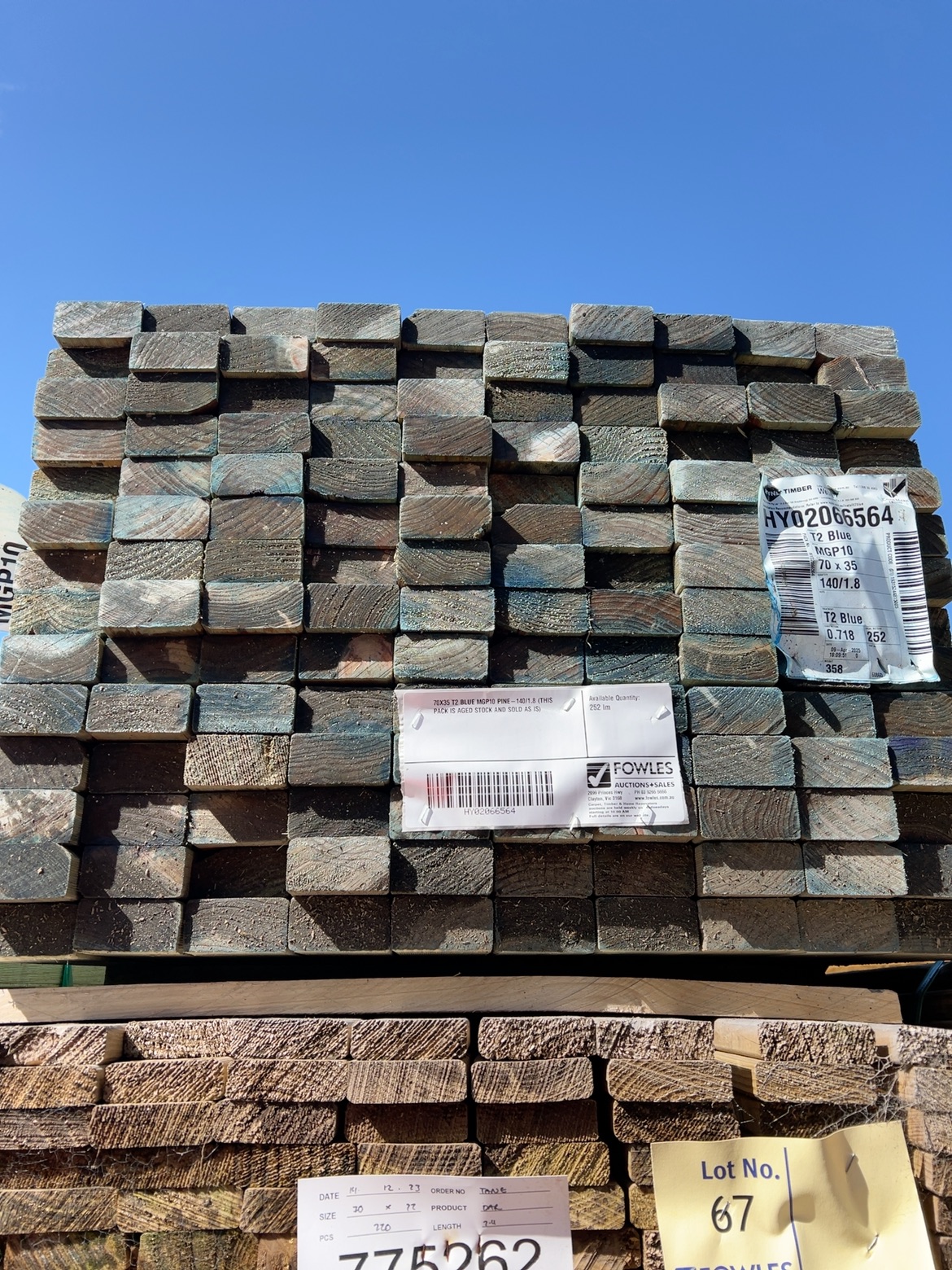 70X35 T2 BLUE MGP10 PINE-140/1.8 (THIS PACK IS AGED STOCK AND SOLD AS IS) 70X35 T2 BLUE MGP10 PINE-140/1.8 (THIS PACK IS AGED STOCK AND SOLD AS IS)