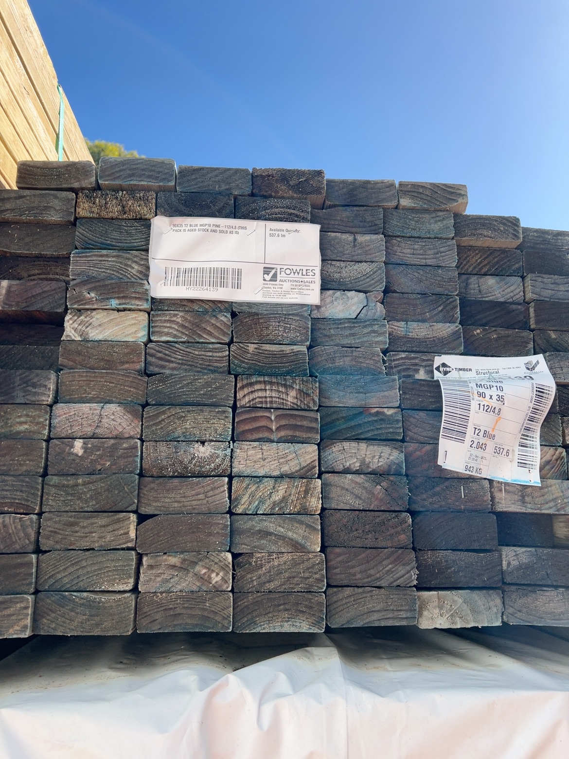 90X35 T2 BLUE MGP10 PINE-112/4.8 (THIS PACK IS AGED STOCK AND SOLD AS IS) 90X35 T2 BLUE MGP10 PINE-112/4.8 (THIS PACK IS AGED STOCK AND SOLD AS IS)