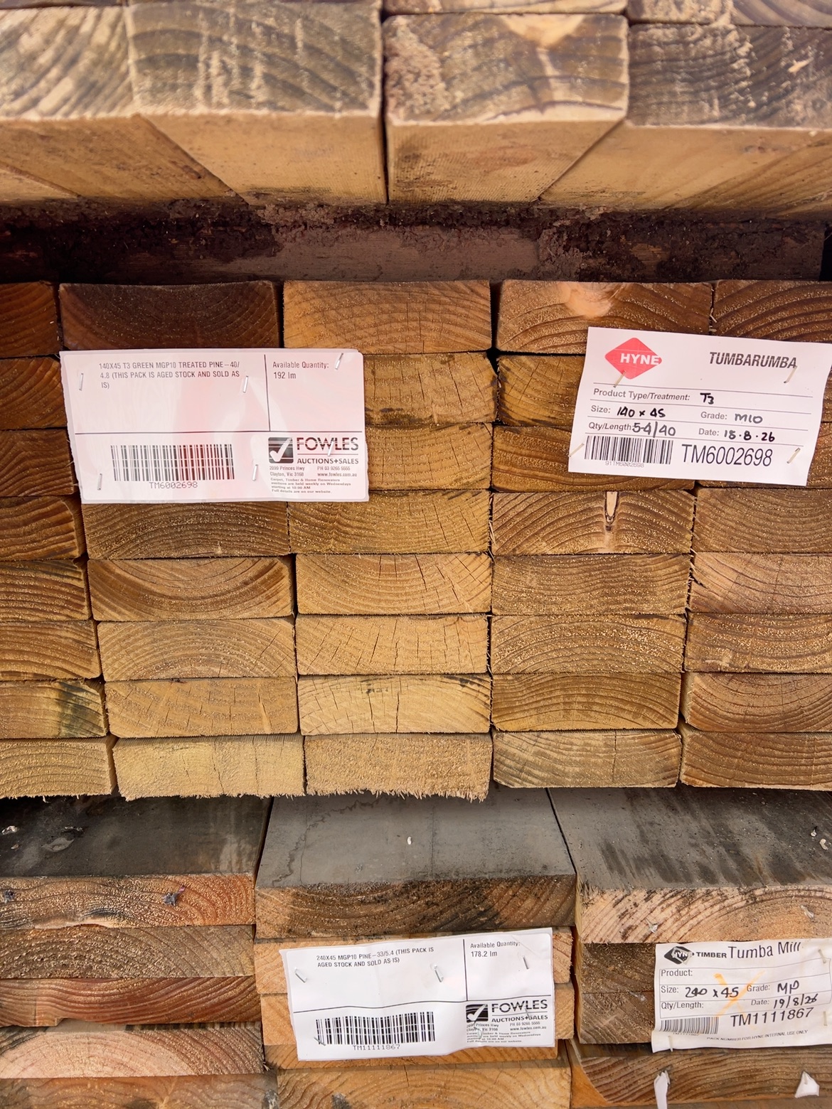 140X45 T3 GREEN MGP10 TREATED PINE-40/4.8 (THIS PACK IS AGED STOCK AND SOLD AS IS) 140X45 T3 GREEN MGP10 TREATED PINE-40/4.8 (THIS PACK IS AGED STOCK AND SOLD AS IS)