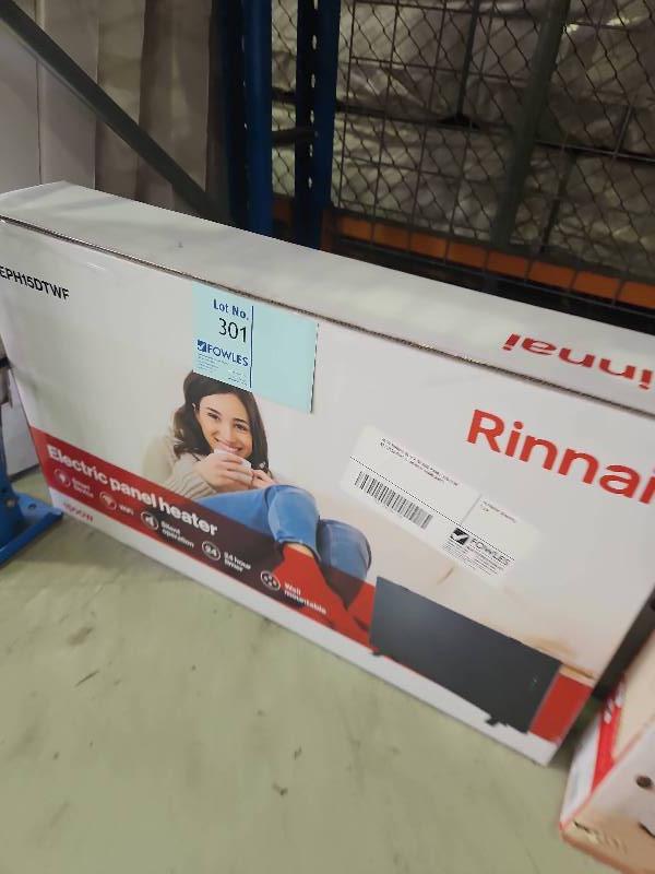 NEW RINNAI BLACK GLASS PANEL HEATER BEPH15DTWF 12 MONTH WARRANTY NEW RINNAI BLACK GLASS PANEL HEATER BEPH15DTWF 12 MONTH WARRANTY